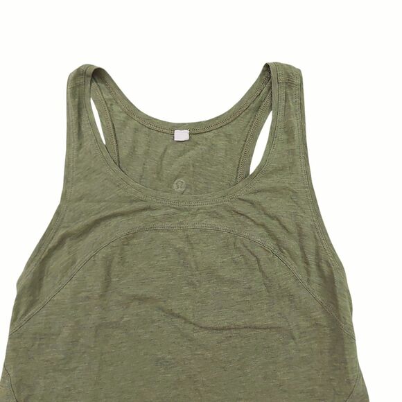 Lululemon Tank Top Womens 2 Brave Olive Love Racerback Gym Training Athletic - Picture 4 of 11